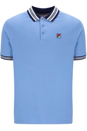 Fila Textil Faraz Tipped Polo Shirt Vista Blue/ Navy/White