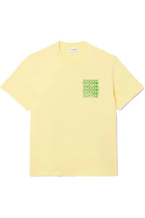 Lacoste Textil Logo Graphic T-Shirt Yellow/Green