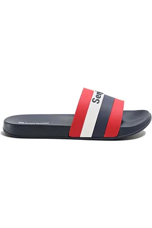 Sergio Tacchini Boty San Remo Stripe Slides Navy/Red/White