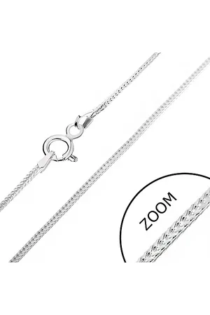Šperky Eshop Stříbrný řetízek 925 - hranatá linie oček, 1 mm