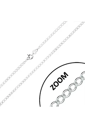 Šperky Eshop Stříbrný řetízek 925 - sériově napojovaná oválná očka, seříznuté hrany, 2,7 mm