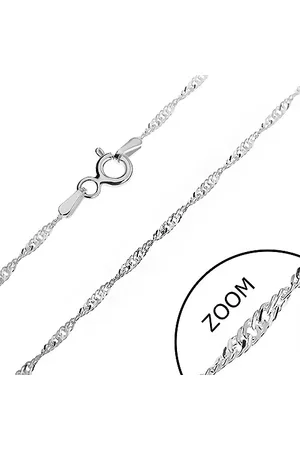 Šperky Eshop Stříbrný řetízek 925 - třpytivá spirála z plochých oček, 1,3 mm