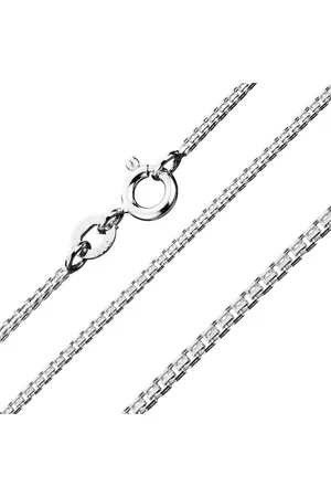 Šperky Eshop Stříbrný řetízek 925 - kolmo uchycené čtverečky se zářezy, 1,1 mm
