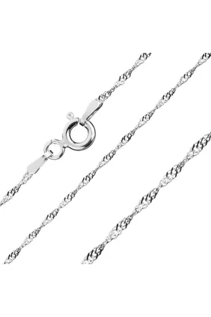 Šperky Eshop Řetízek ze stříbra 925 - lesklá oválná očka ve spirále, 1,1 mm
