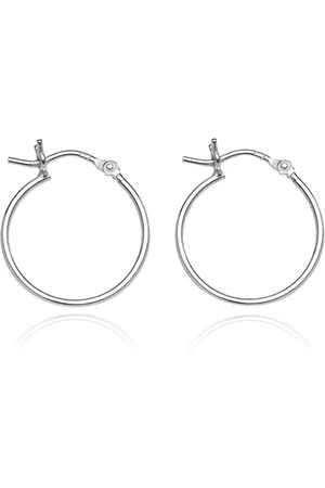 Šperky Eshop Náušnice ze stříbra 925 - tenké hladké kruhy, 20 mm