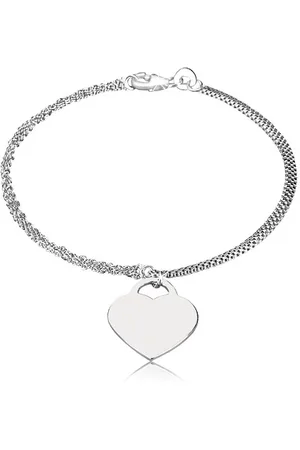 Šperky Eshop Náramek, stříbro 925 - šachovnicový řetízek, srdcovitý zámek, tři spirálovité řetízky