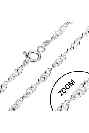 Šperky Eshop Spirálovitě zatočený stříbrný řetízek 925, plochá očka, šířka 2,4 mm, délka 550 mm