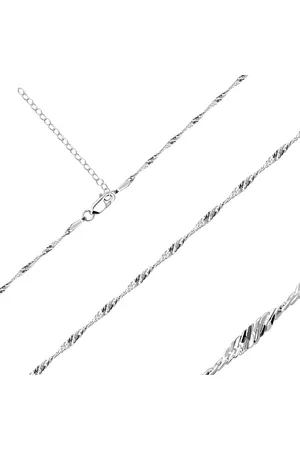 Šperky Eshop Řetízek z 925 stříbra - lesklá oválná očka ve spirále, 1,7 mm