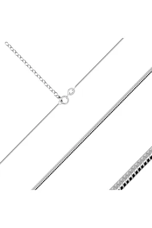 Šperky Eshop Tenký stříbrný 925 řetízek - hladký motiv hadí kůže, šířka 1 mm