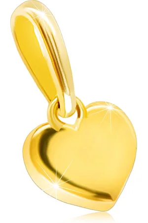 Šperky Eshop Přívěsek ze žlutého 14K zlata - symetrické plné srdíčko