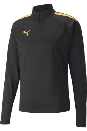 PUMA Muži Mikiny bez kapuce - TEAMLIGA 1/4 ZIP TOP Pánská fotbalová mikina, černá, velikost L
