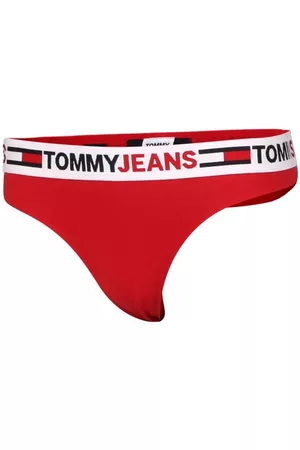 Tommy Hilfiger TOMMY JEANS ID-THONG Dámská tanga, červená, velikost L