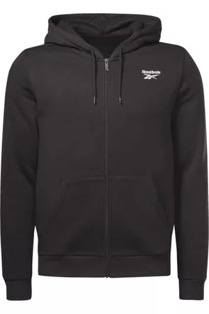 Reebok RI LEFT CHEST LOGO FULL Z Pánská mikina, černá, velikost XXL