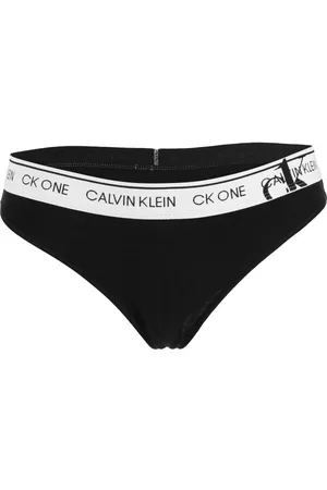 Calvin Klein FADED GLORY-THONG Dámská tanga, černá, velikost L