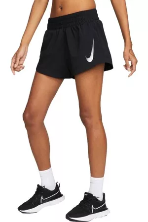 Nike Ženy Kraťasy - SWOOSH SHORT VENEER VERS Dámské šortky, černá, velikost L