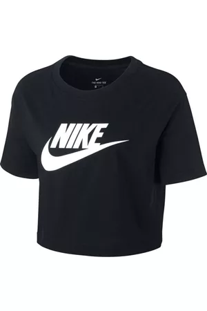 Nike Ženy Trička - NSW TEE ESSNTL CRP ICN FTR W Dámské tričko, černá, velikost S