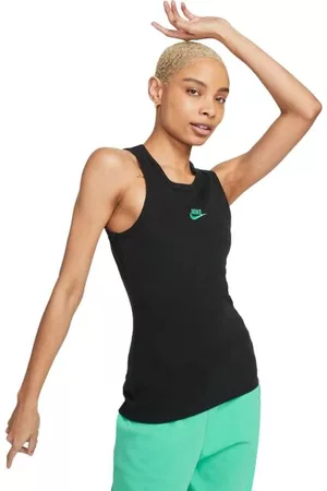 Nike Ženy Se širokými ramínky - NSW TANK RIB SW Dámské tílko, černá, velikost L