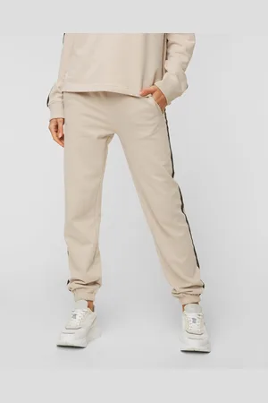 Juvia Tepláky Fleece Trousers Printed Stripe Loose Fit
