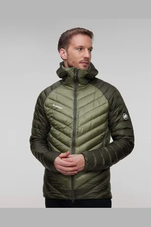 Mammut Pánská Péřová Bunda Broad Peak In V Khaki Barevném Odstínu