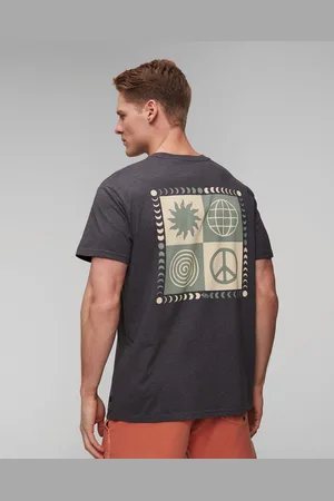 Quiksilver Šedé Pánské Tričko Peace Phase Ss Tee