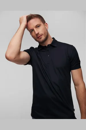 HUGO BOSS Pánská Polokošile Hugo Press V Tmavě Modrém Barevném Odstínu
