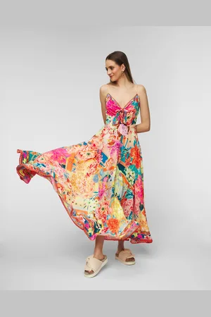 Camilla Hedvábné šaty Long Dress W/ Tie Front