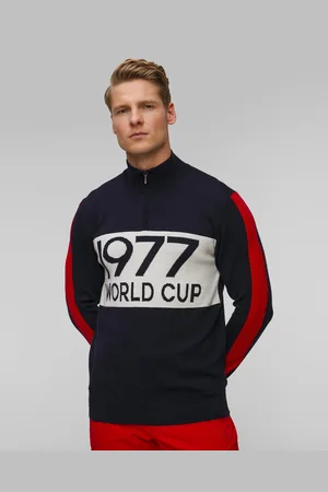 We Norwegians Tmavě Modrý Pánský Vlněný Svetr Worldcup