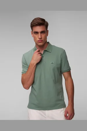 C.P. Company Pánské Polo C.p. Company V Khaki Barevném Odstínu