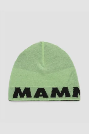 Mammut Oboustranná čepice Logo Beanie V Limetkovém Barevném Odstínu