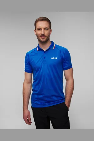 HUGO BOSS Tmavě Modrá Pánská Polokošile X Matteo Berrettini Patteo