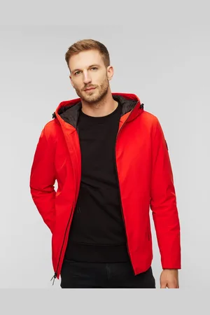 Woolrich Červená Pánská Bunda Pacific Soft Shell Jacket