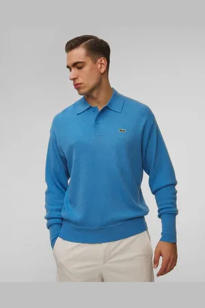 Lacoste Pánský Polo Svetr Ah0582 V Modré Barvě