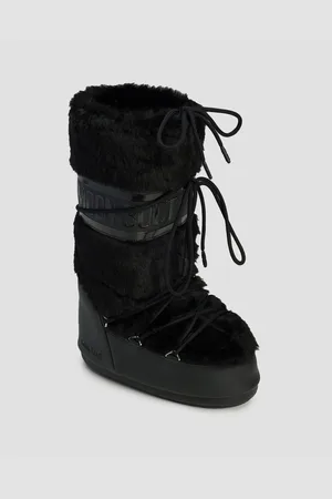 Moon Boot Černé Dámské Sněhule Icon Faux Fur