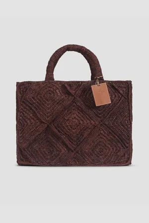 MANEBI Vyplétaný Košík Raffia Crochet Sunset Bag Large