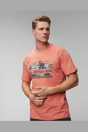 Quiksilver Oranžové Pánské Tričko Tropical Rainbow Ss