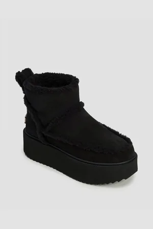 INUIKII Černé Dámské Zimní Boty X Coccinelle Classic Low Shearling