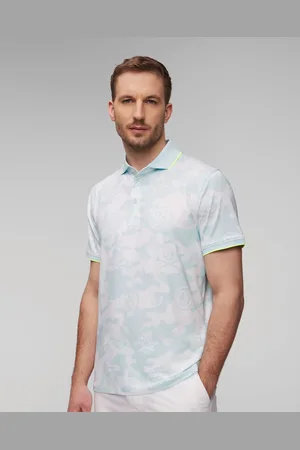 G/FORE Modrobílé Pánské Polo Exploded Camo Tech Jersey Polo