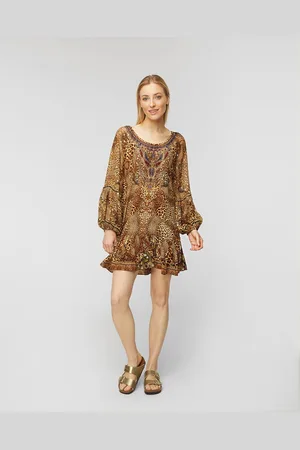 Camilla Šaty Blouson Sleeve A Line Frill