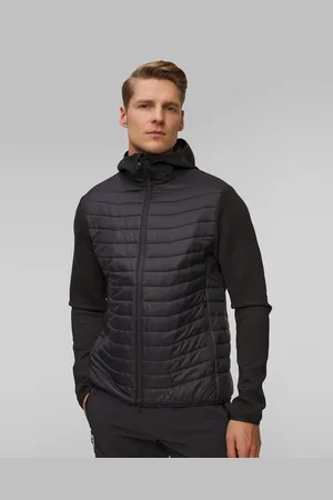 J Lindeberg Černá Pánská Bundomikina J.lindeberg Holden Quilt Hybrid Hood