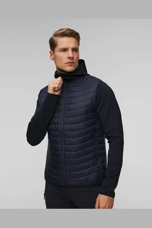 J Lindeberg Tmavě Modrá Pánská Bundomikina J.lindeberg Holden Quilt Hybrid Hood