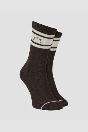 Varley Dámské Hnědé Kašmírové Ponožky Malissa Plush Wide Rib Sock