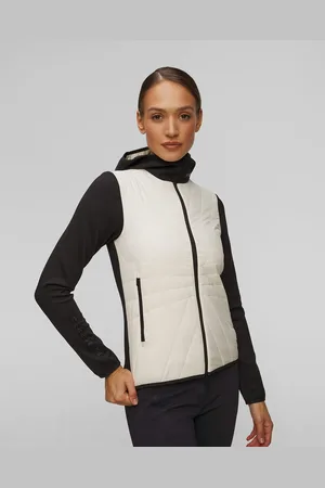 J Lindeberg Černobílá Dámská Bundomikina J.lindeberg Holma Quilt Hybrid Hood