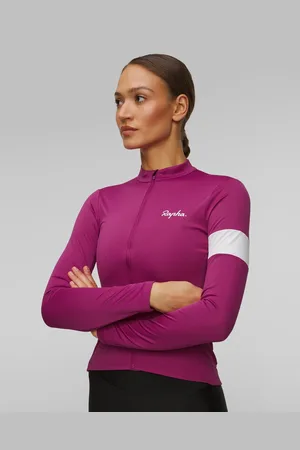 Rapha Dámský Cyklistický Dres S Dlouhými Rukávy Core V Růžové Barvě