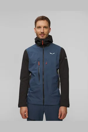 Salewa Pánská Skitouringová Bunda Sella Durastretch Hybrid V Černomodrém Barevném Provedení