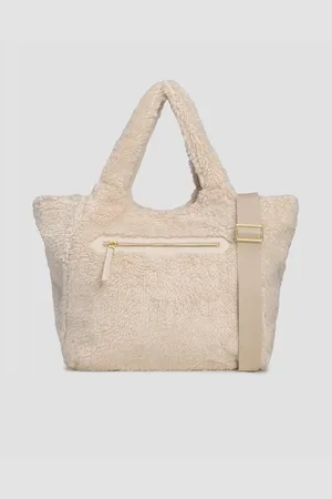 Varley Plyšová Dámská Kabelka Vail Sherpa Crossbody Totek V Béžové Barvě