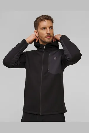 Spyder Černá Pánská Zipem Zapínatelná Mikina S Kapucou Bandit Hooded