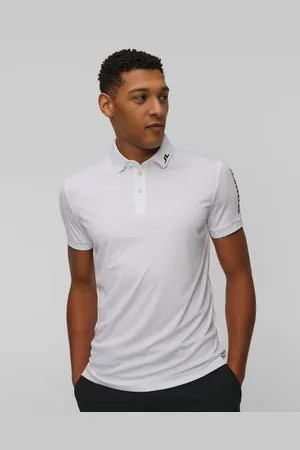 J Lindeberg Pánské Funkční Polo J.lindeberg Tour Tech Slim Fit Polo V Bílé Barvě