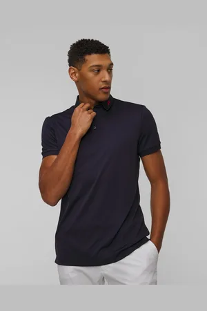 J Lindeberg Pánské Funkční Polo J.lindeberg Kv Print Polo V Tmavě Modré Barvě