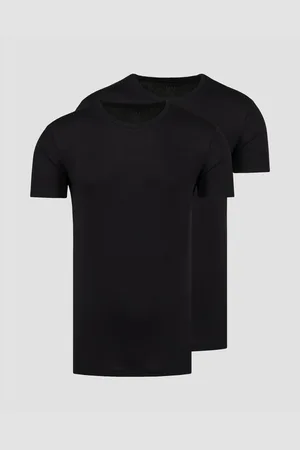 Falke Černé Pánské Tričko Daily Comfort 2-pack