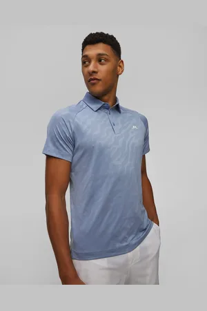 J Lindeberg Pánské Funkční Polo J.lindeberg Wilhelm Polo V Modré Barvě